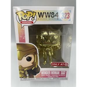 Funko Pop Wonder Woman Golden Armor Gold Chrome #323 WW84 DC (Target Exclusive)